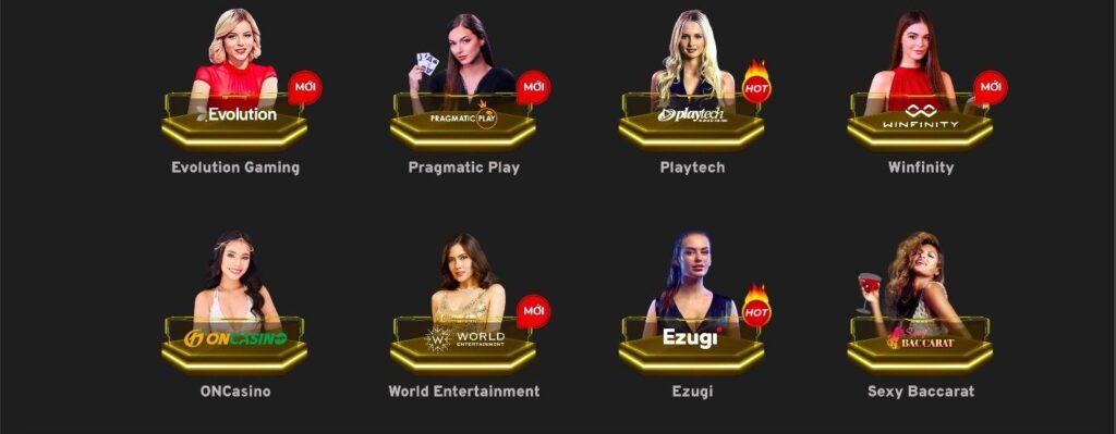 Các sảnh chơi chính tại We88 casino